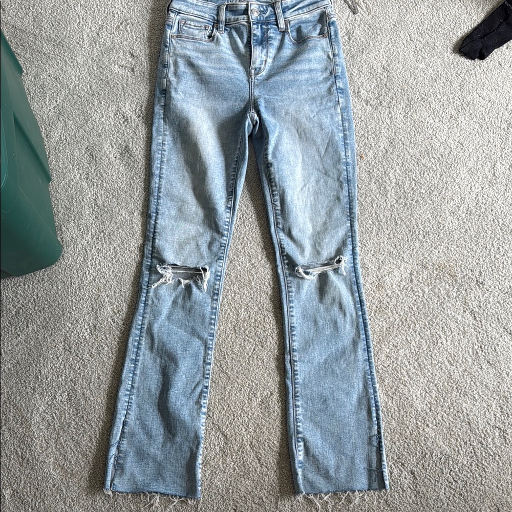 Light Blue Distressed Women Jeans